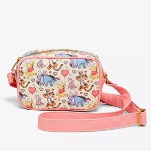 Loungefly Winnie the Pooh Hearts Crossbody Camera Bag NWT